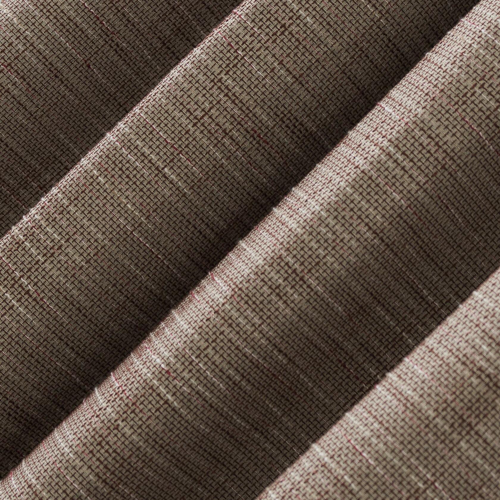 Sun Zero Brooks Burlap Weave Thermal Extreme Total Blackout Grommet Curtain Panel, 52" x 96", Deep Red/Linen