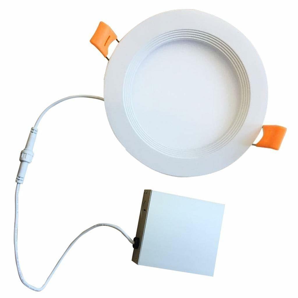 Bulbrite 773270 18 Watt 120v LED 8" White Round Recessed Downlight with Metal Jbox, 2700K Light Bulb