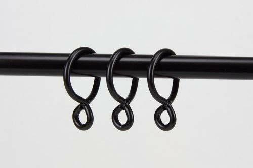 Rod Desyne 10 Count Eyelet Curtain Rings, Black