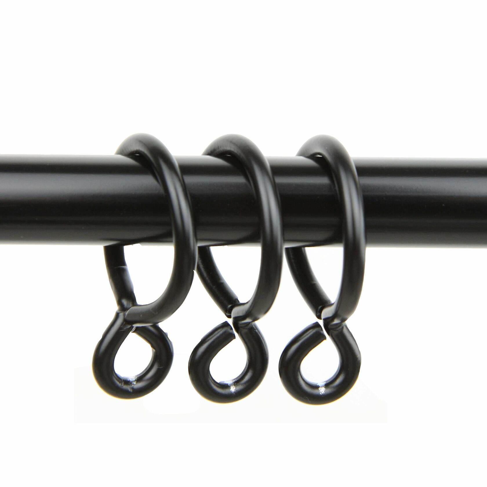 Rod Desyne 10 Count Eyelet Curtain Rings, Black