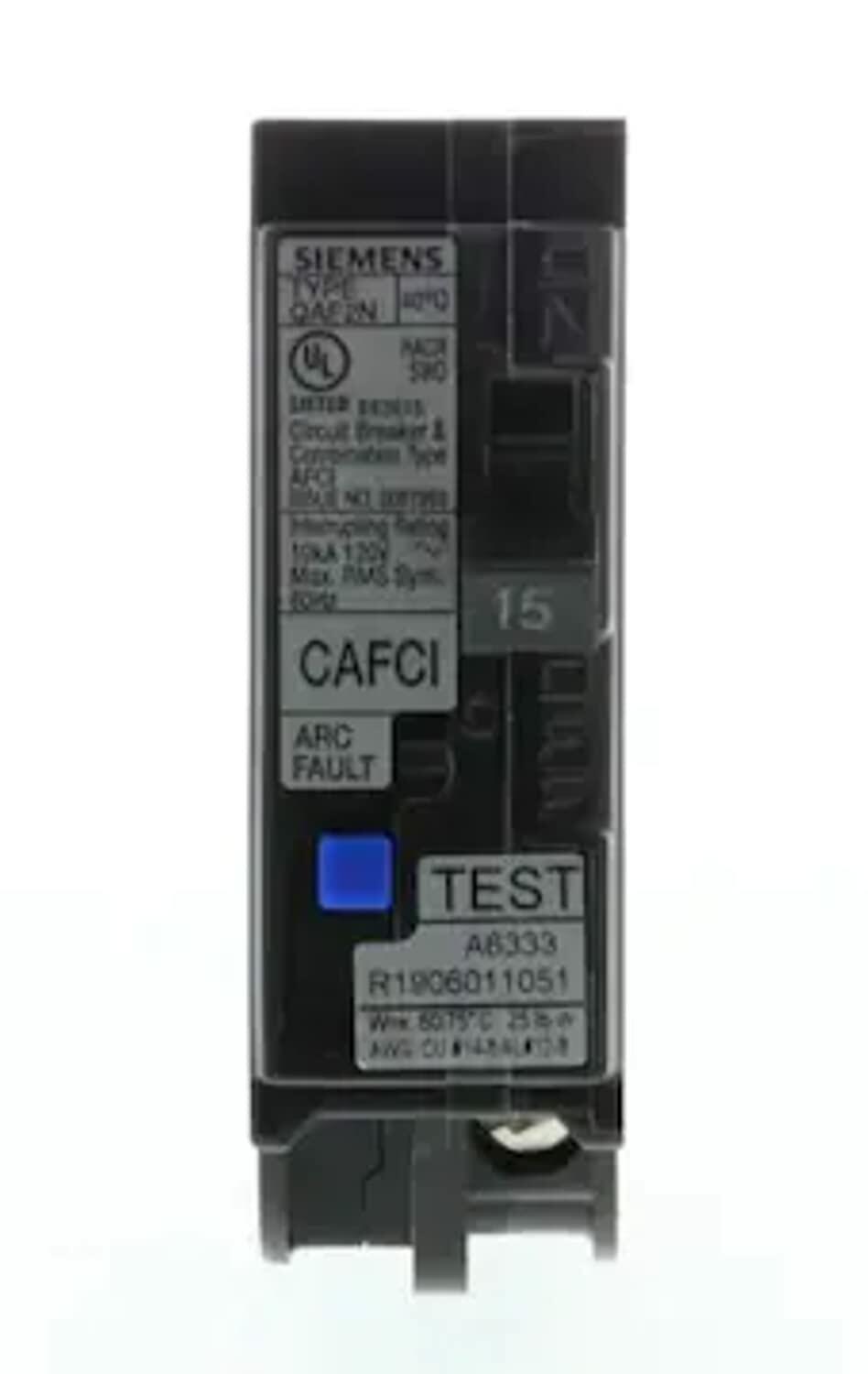Siemens QP 15-Amp 1-Pole Afci Plug-On Neutral Circuit Breaker