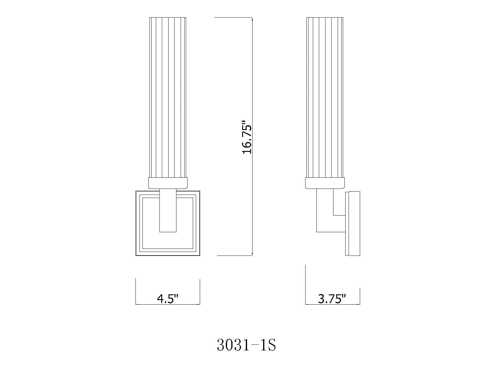 Z-Lite 3031-1S-BRZ Beau Wall Sconce, 1-Light 60 Watts, Bronze