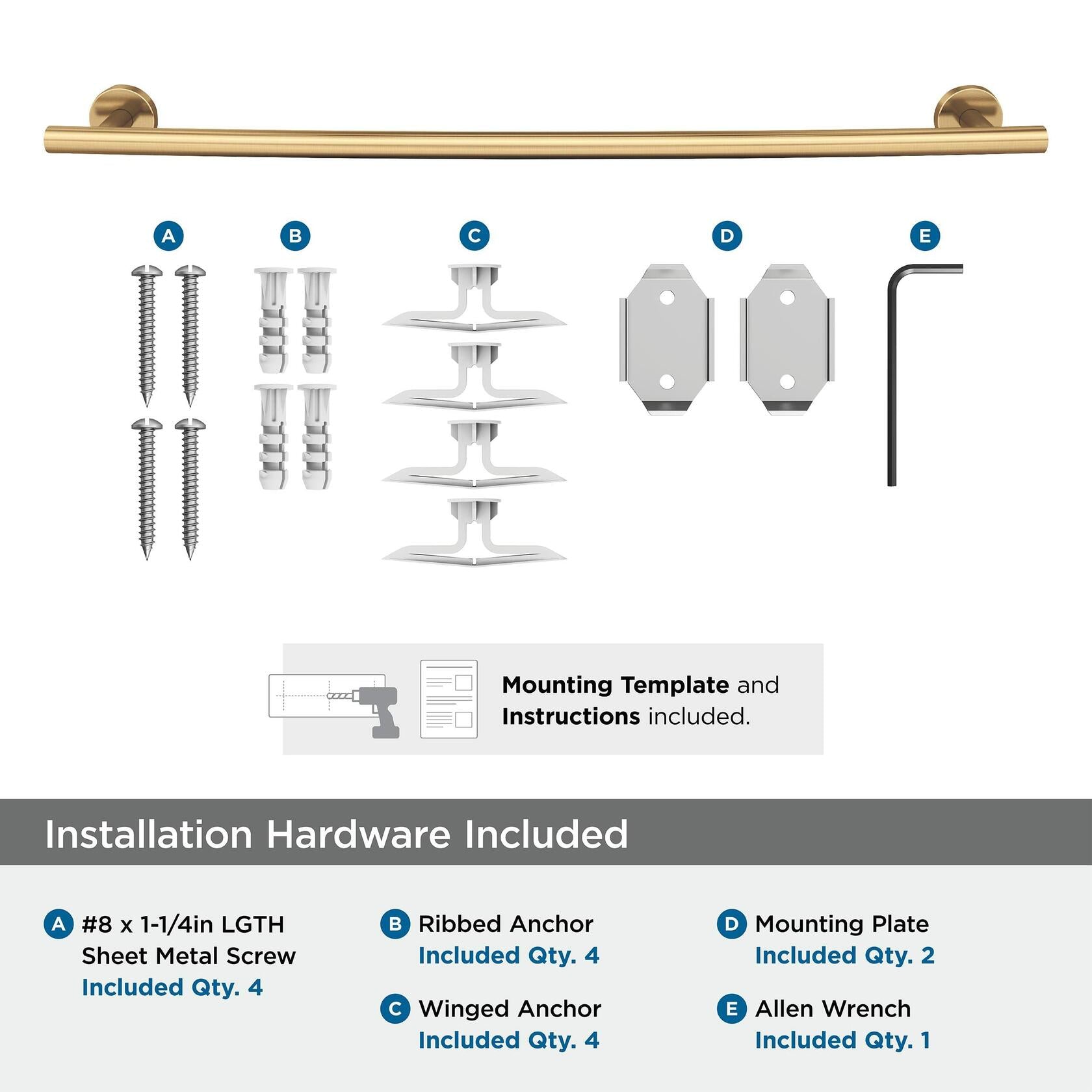 Amerock BH26544CZ | Champagne Bronze Towel Bar | 24 in (610 mm) Towel Rack | Arrondi | Bathroom Towel Holder | Bathroom Hardware | Bath Accessories