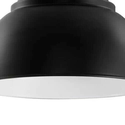 Home Decorators Shelston 1-Light Metal Shade Black Hanging Kitchen Pendant