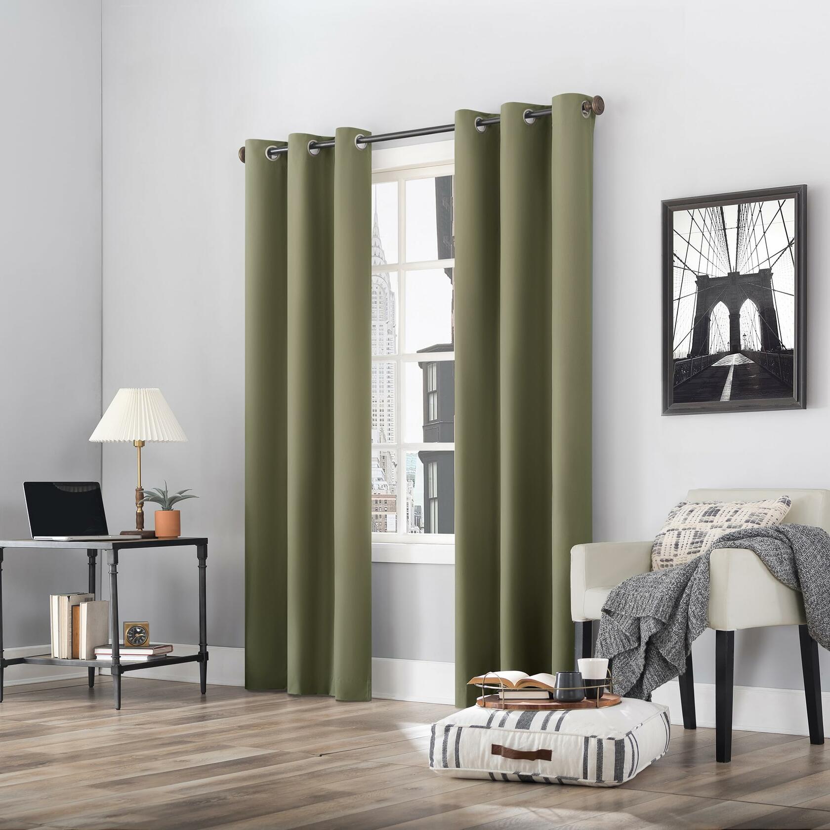 Sun Zero Cyrus Thermal 100% Blackout Grommet Curtain Single Panel