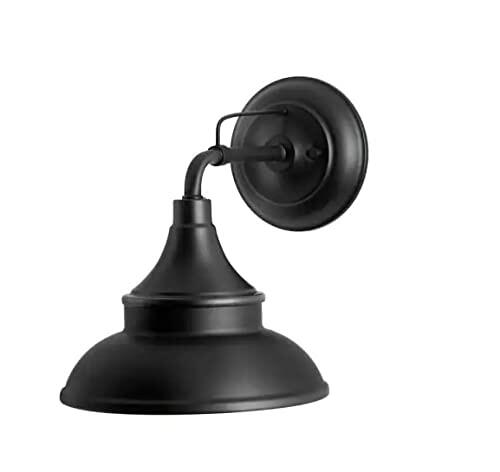 Home Decorators Black Outdoor Barn Light Wall Mount Sconce by Hampton Bay
