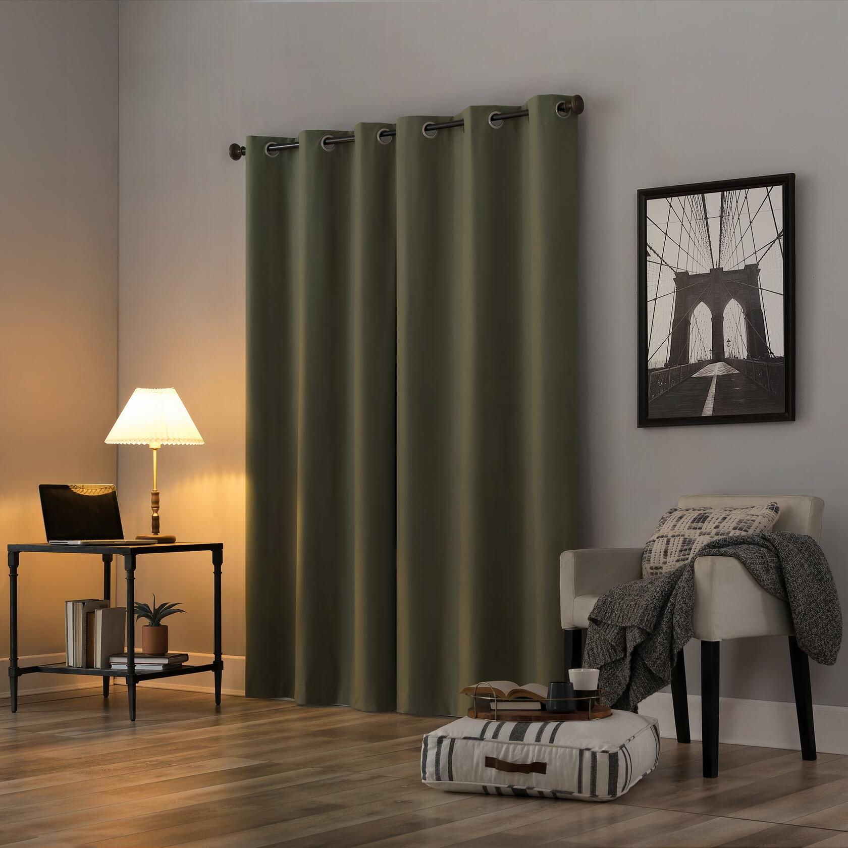 Sun Zero Cyrus Thermal 100% Blackout Grommet Curtain Single Panel