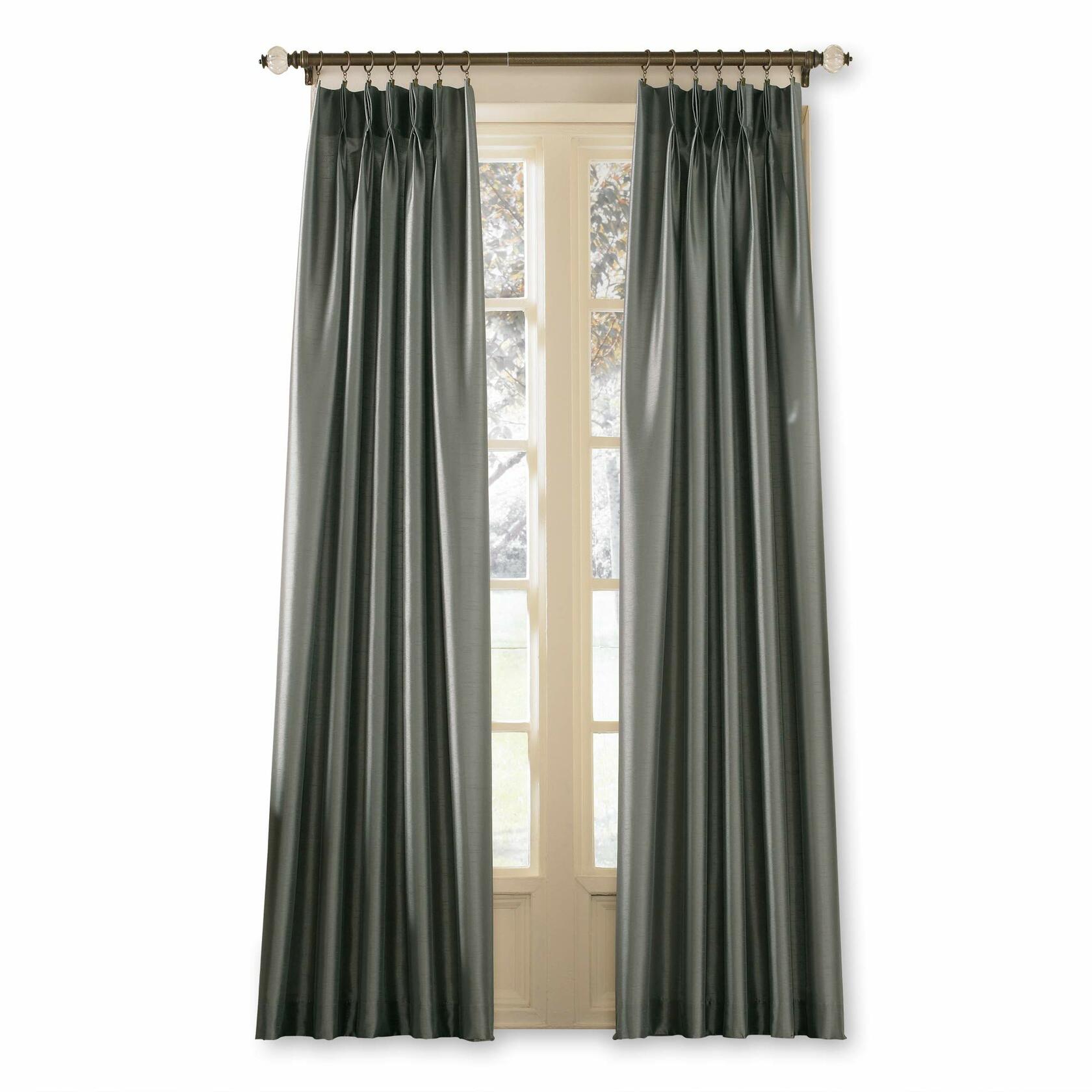 Curtainworks 1Q80000ATE Marquee Window Panel, 30 by 95", Teal (Slate Blue)