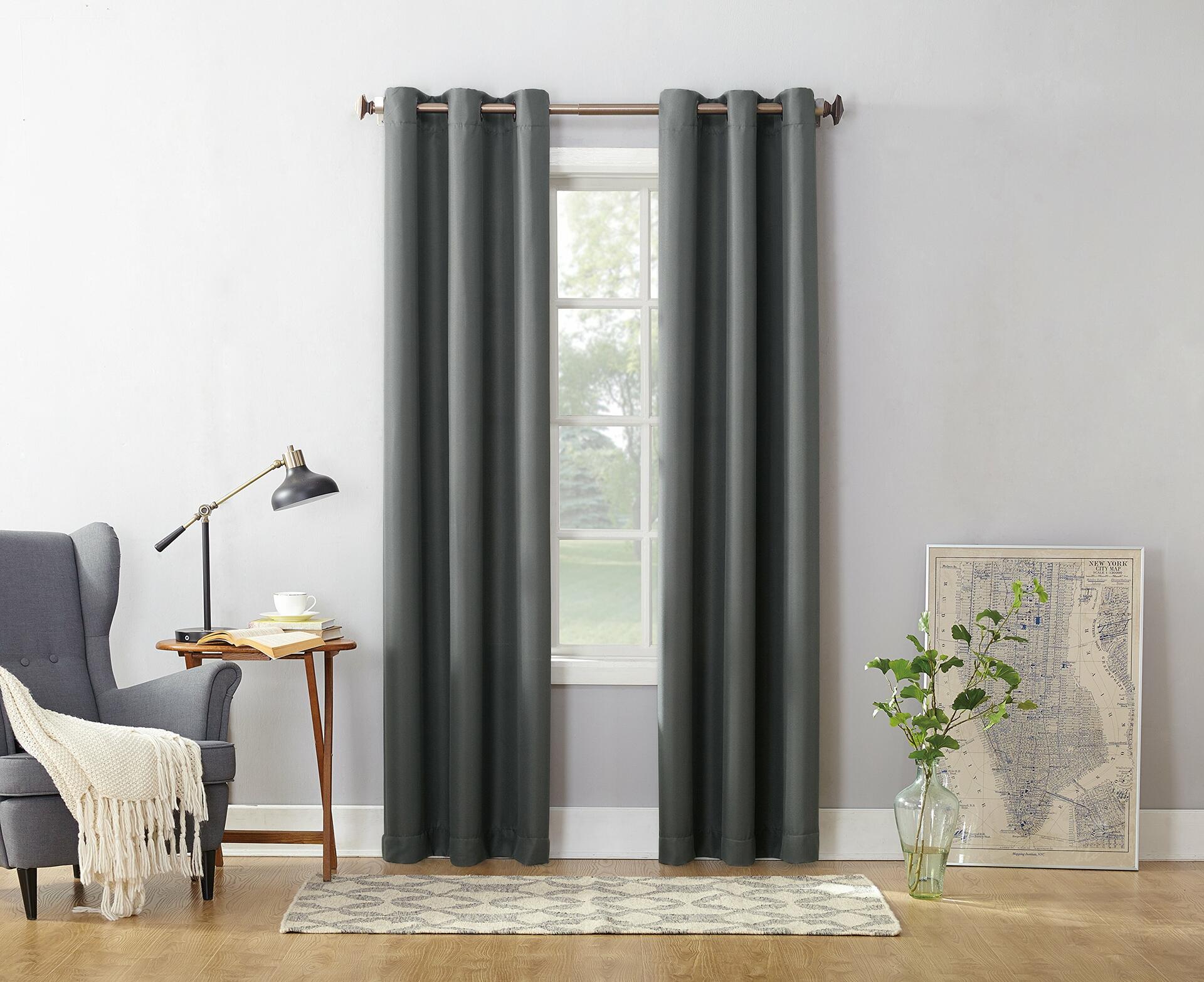 No. 918 Montego Casual Textured Semi-Sheer Grommet Curtain Panel