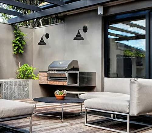 Home Decorators Black Outdoor Barn Light Wall Mount Sconce by Hampton Bay