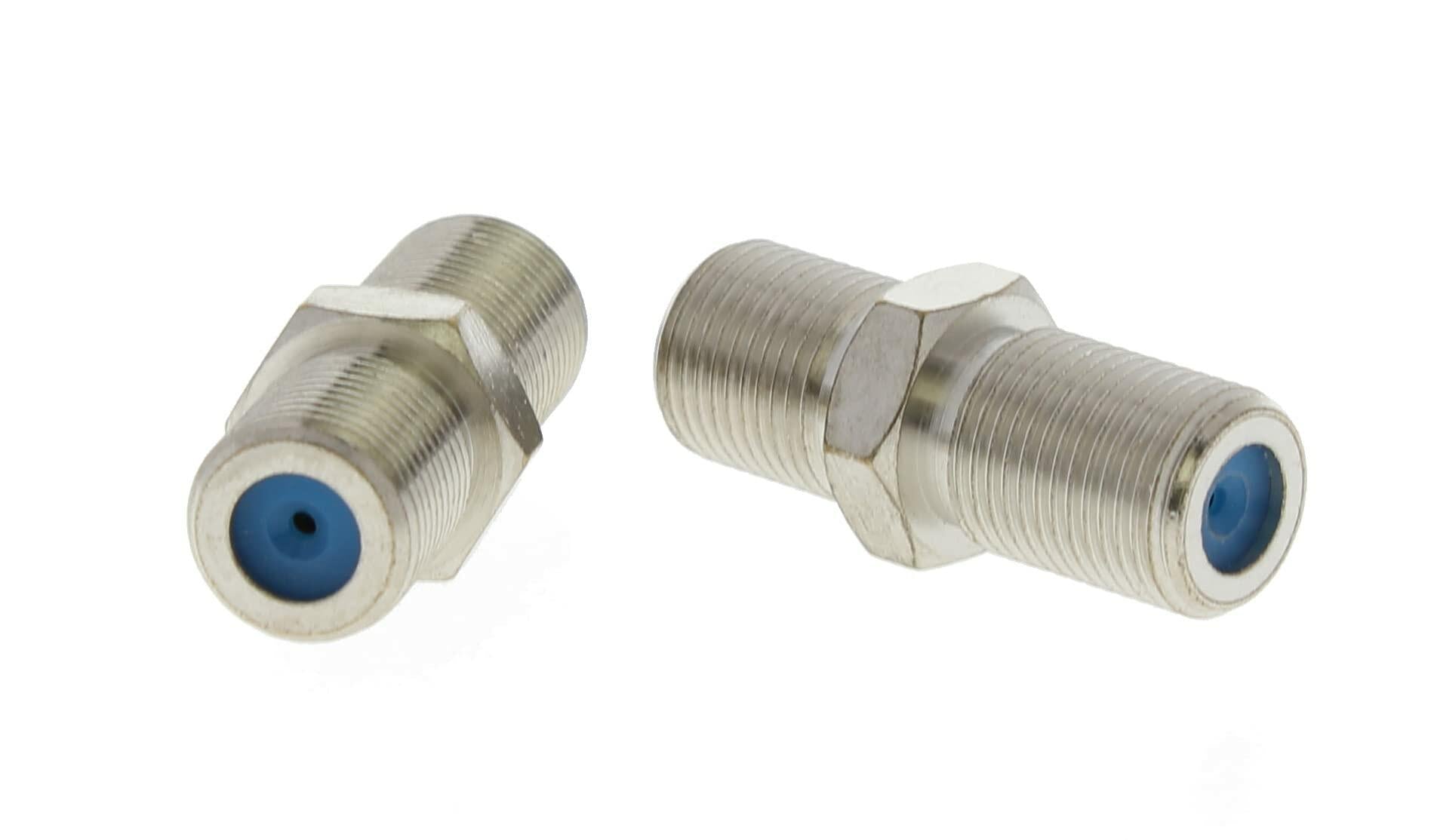IDEAL Industries, Inc. 85-340 Coax Adapter Female to Female, F-Splice Coax Cable Adapter for High-Definition Applications, 10 Adapters