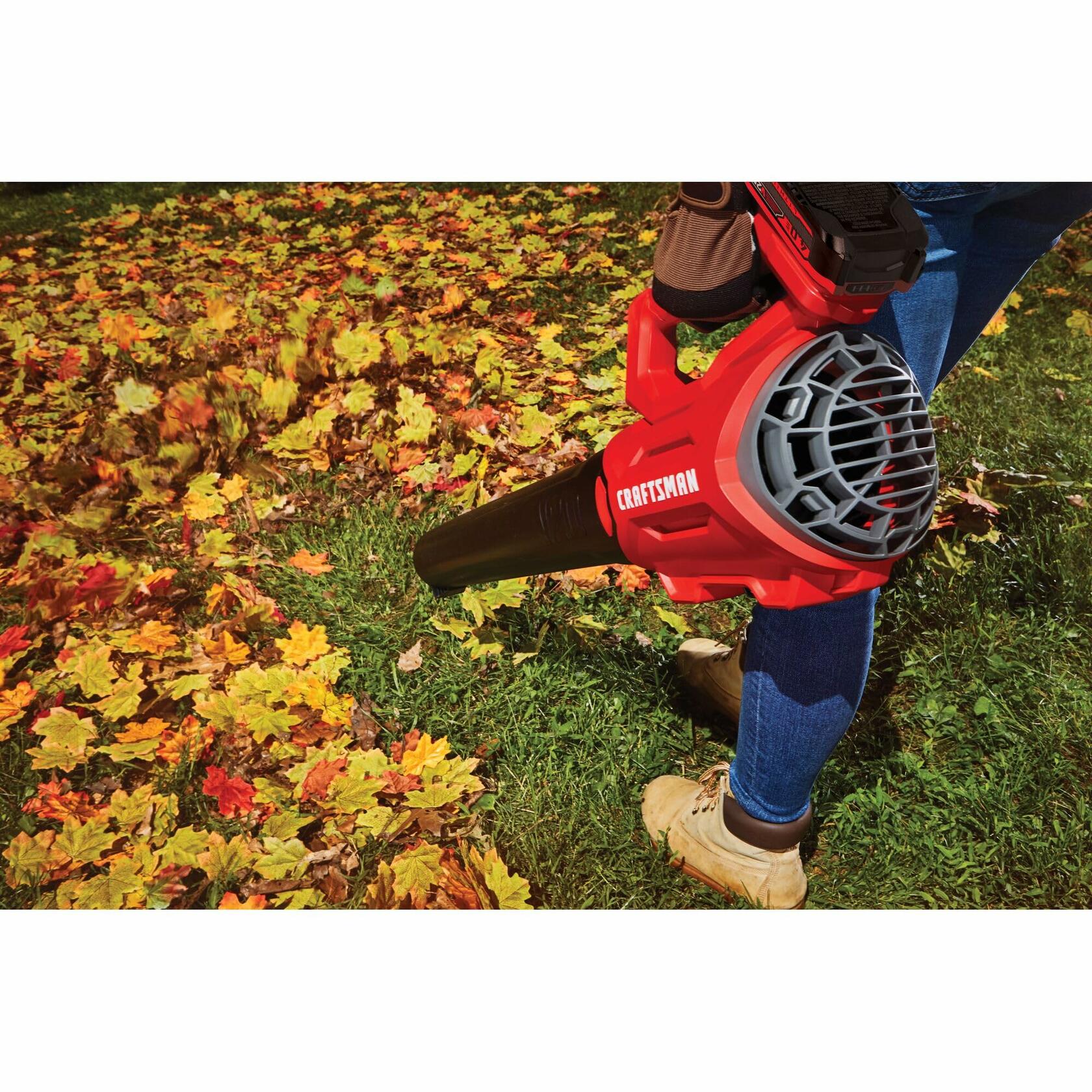 CRAFTSMAN V20 Cordless Axial Leaf Blower Kit with 4.0 Ah Battery and Charger (CMCBL700M1)