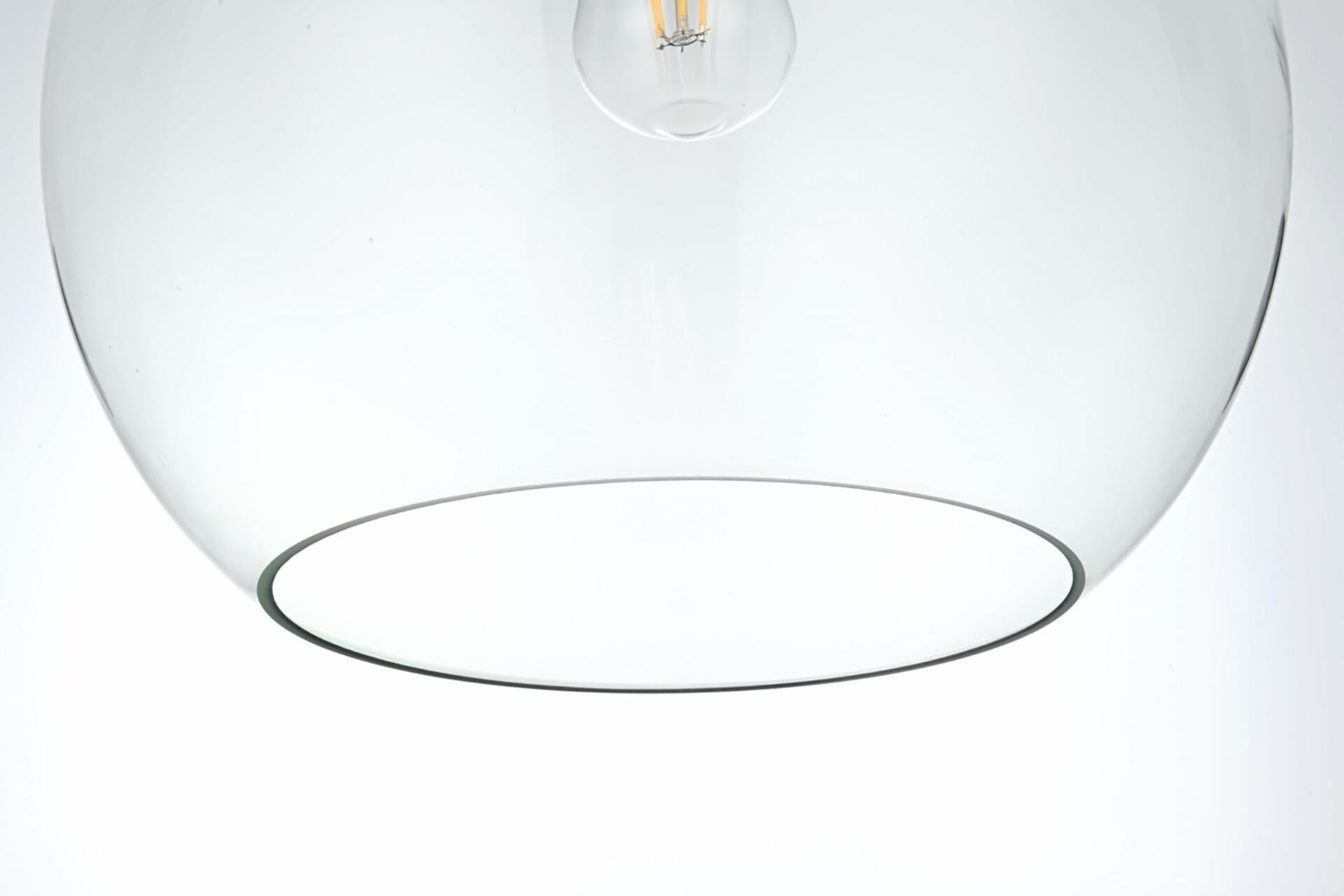 Living District Indoor Modern Home Decorative Bright Ceiling Baxter 1 Light Chrome Pendant with Clear Glass