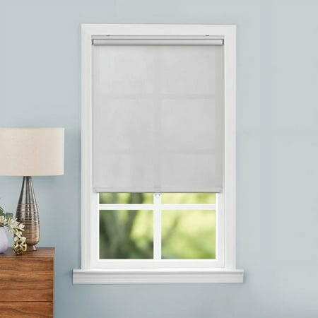 Mainstays Light Filtering Slow Release Roller Shade 46×72   Grey