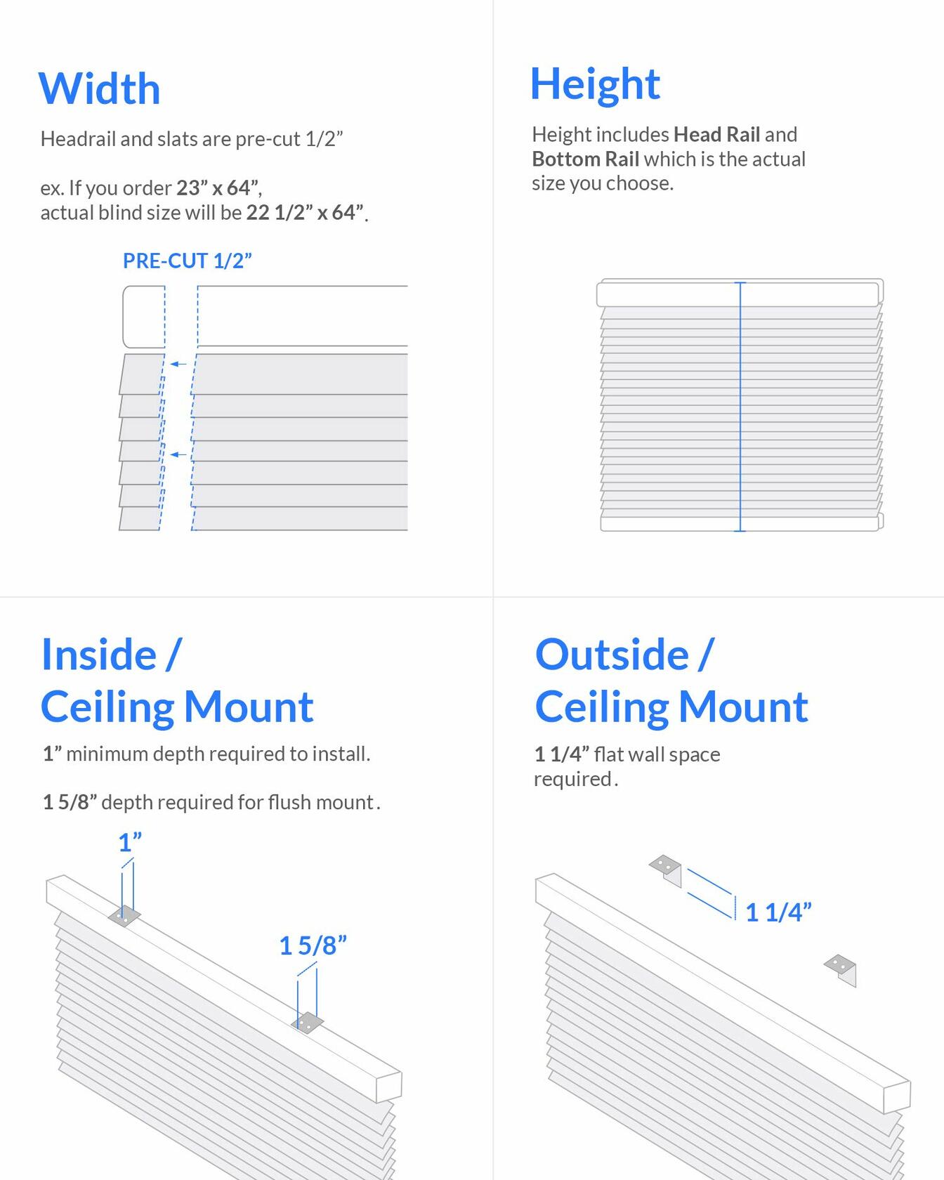 CHICOLOGY Blinds for Windows, Mini Blinds, Window Blinds, Door Blinds, Blinds & Shades, Camper Blinds, Horizontal Window Blinds, White (Commercial Grade), 31" W x 84" H