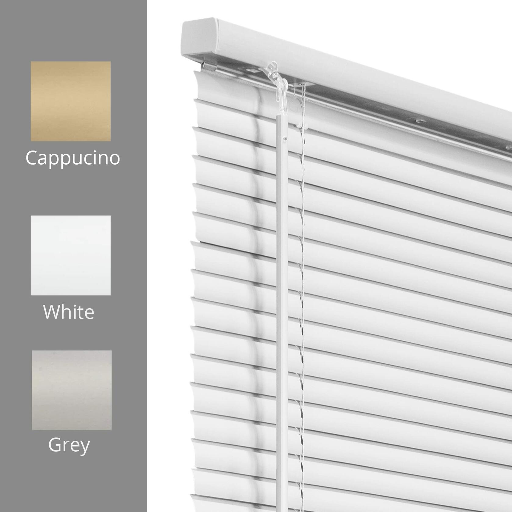 CHICOLOGY Blinds for Windows, Mini Blinds, Window Blinds, Door Blinds, Blinds & Shades, Camper Blinds, Horizontal Window Blinds, White (Commercial Grade), 31" W x 84" H