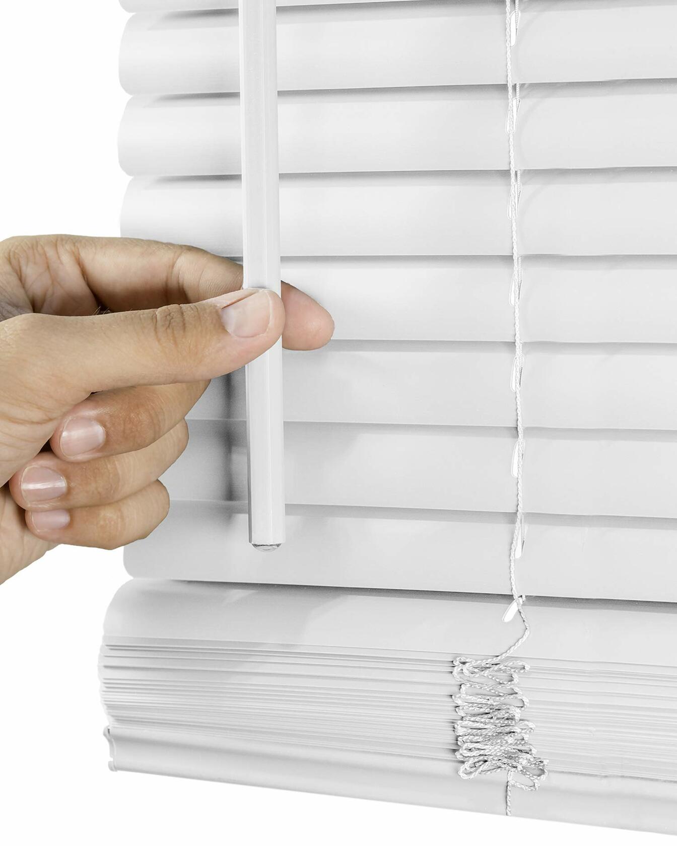 CHICOLOGY Blinds for Windows, Mini Blinds, Window Blinds, Door Blinds, Blinds & Shades, Camper Blinds, Horizontal Window Blinds, White (Commercial Grade), 31" W x 84" H