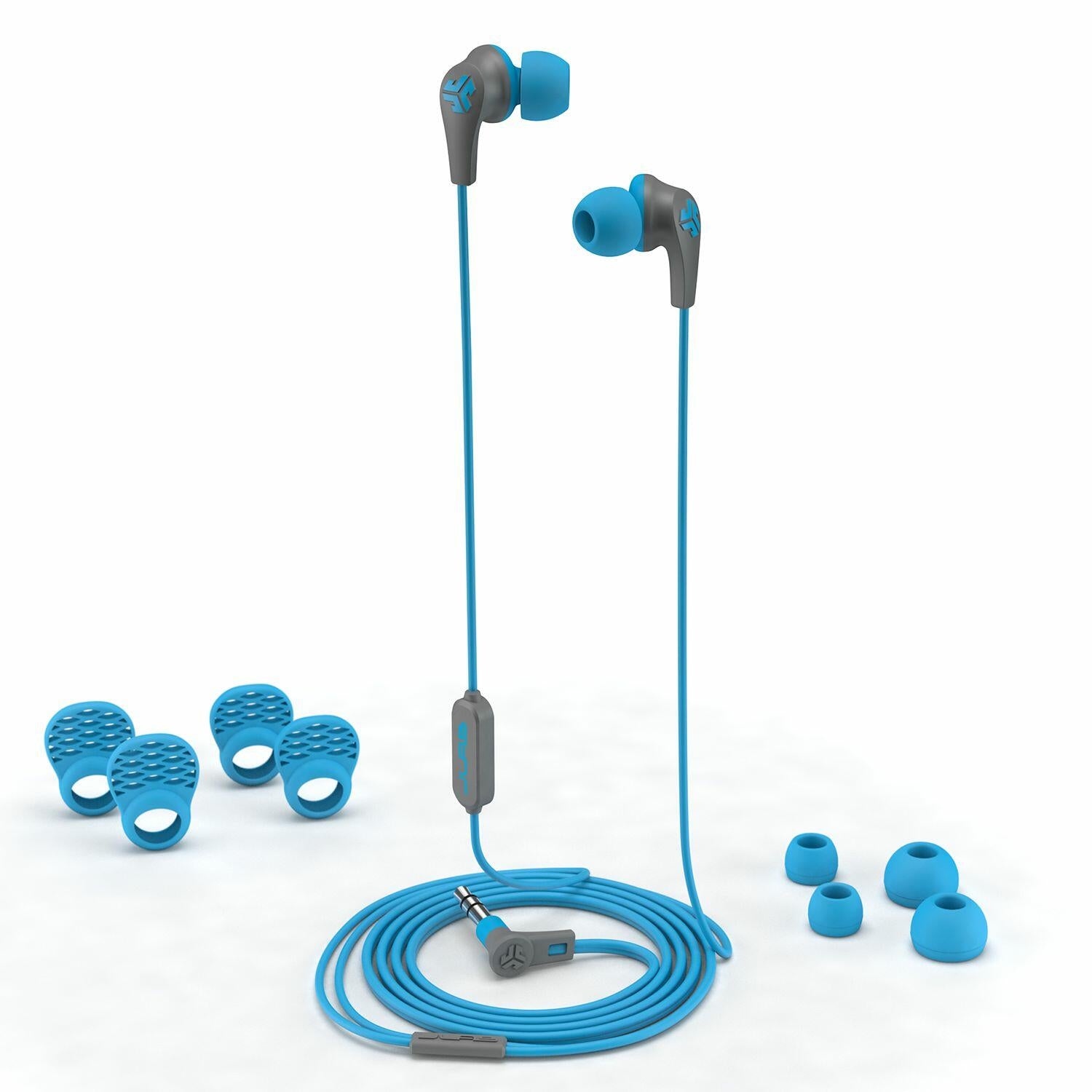 JLab - JBuds Pro Signature Wired Earbud Headphones - Gray/Blue