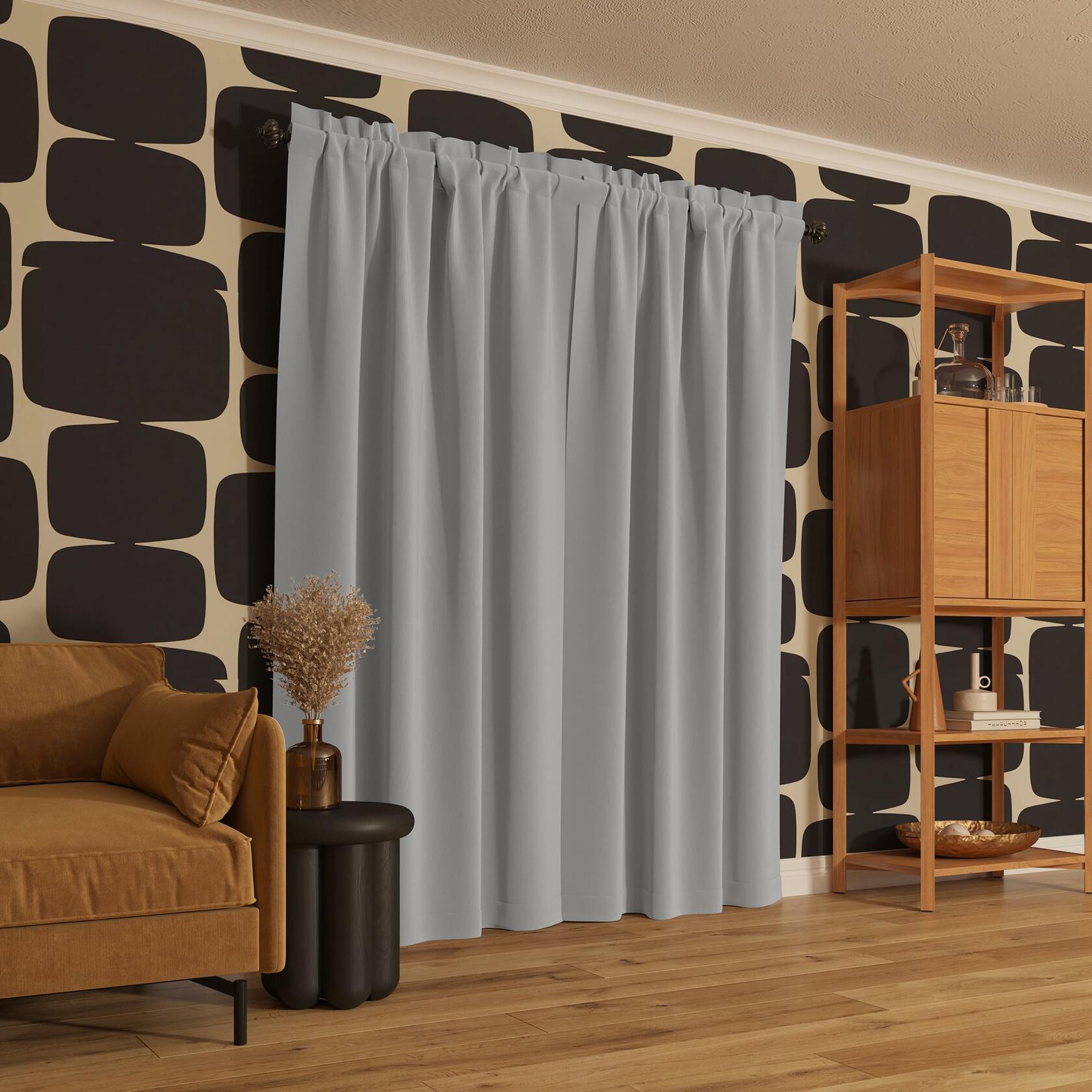 Sun Zero Oslo Theater Grade Extreme 100% Blackout Rod Pocket Curtain Panel, 52" x 63", White