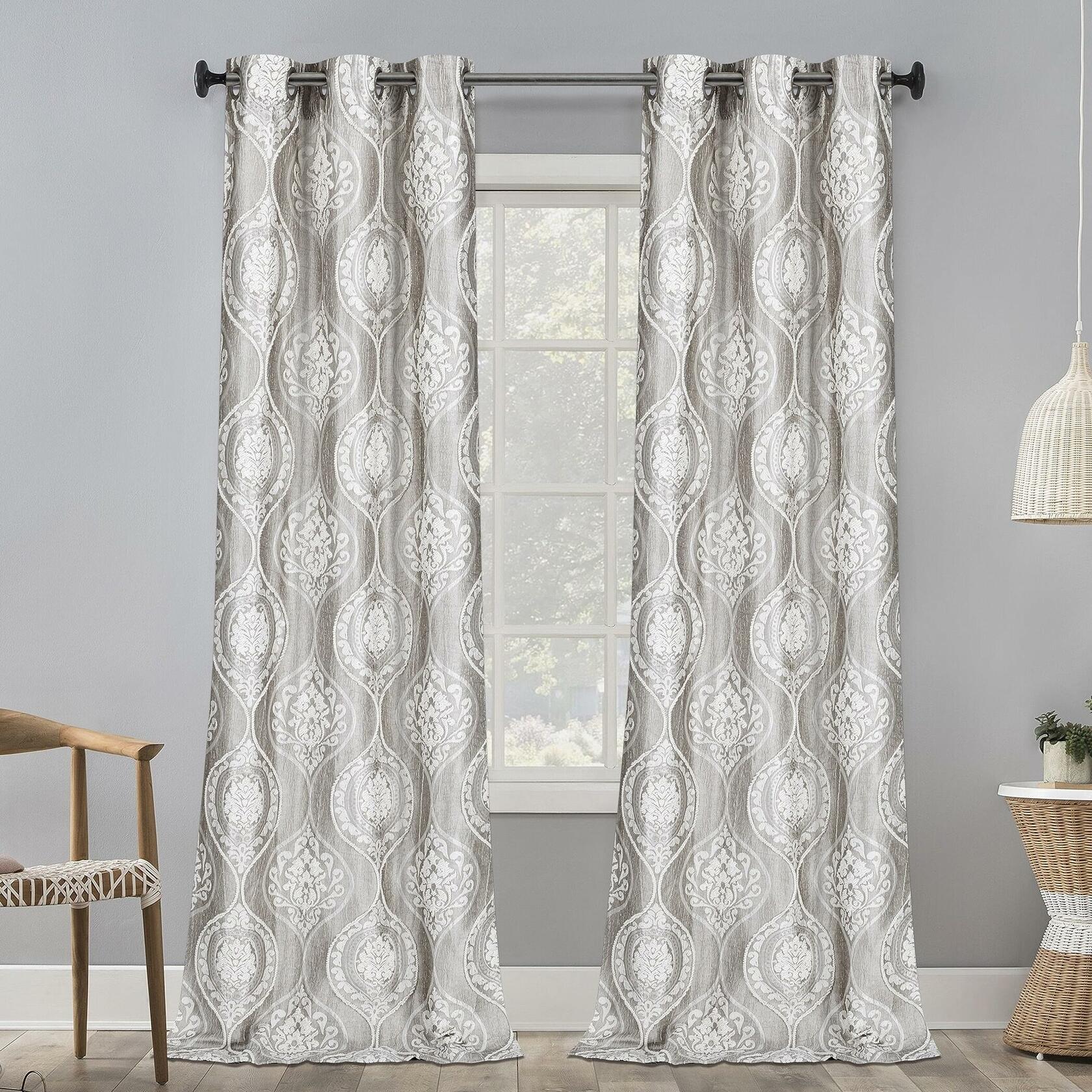 Dainty Home 96MNC76SI Grommet Panel Pair, Silver