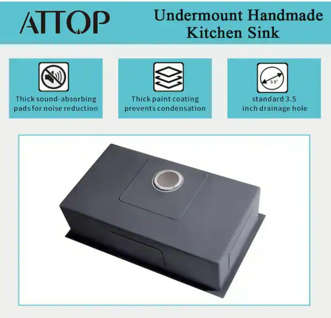 Attop(Brand Rating: 5.0/5)Handmade Stainless Steel 32 in. Double Bowl...