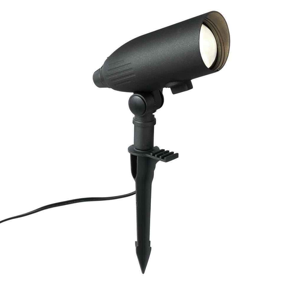 200 Lumen Black Hardwired Low Voltage LED Adjustable Light Color Outdoor