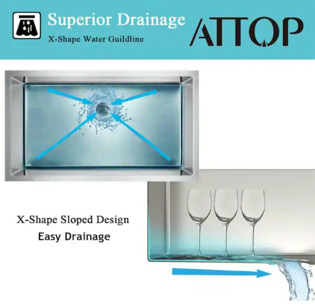 Attop(Brand Rating: 5.0/5)Handmade Stainless Steel 32 in. Double Bowl...