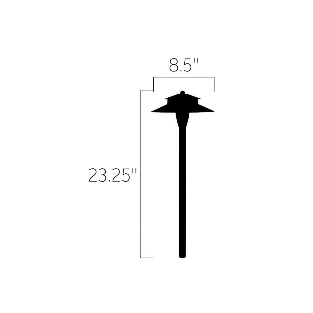 Kichler 15480CBR One Light Path Light, Centennial Brass, 8.5"