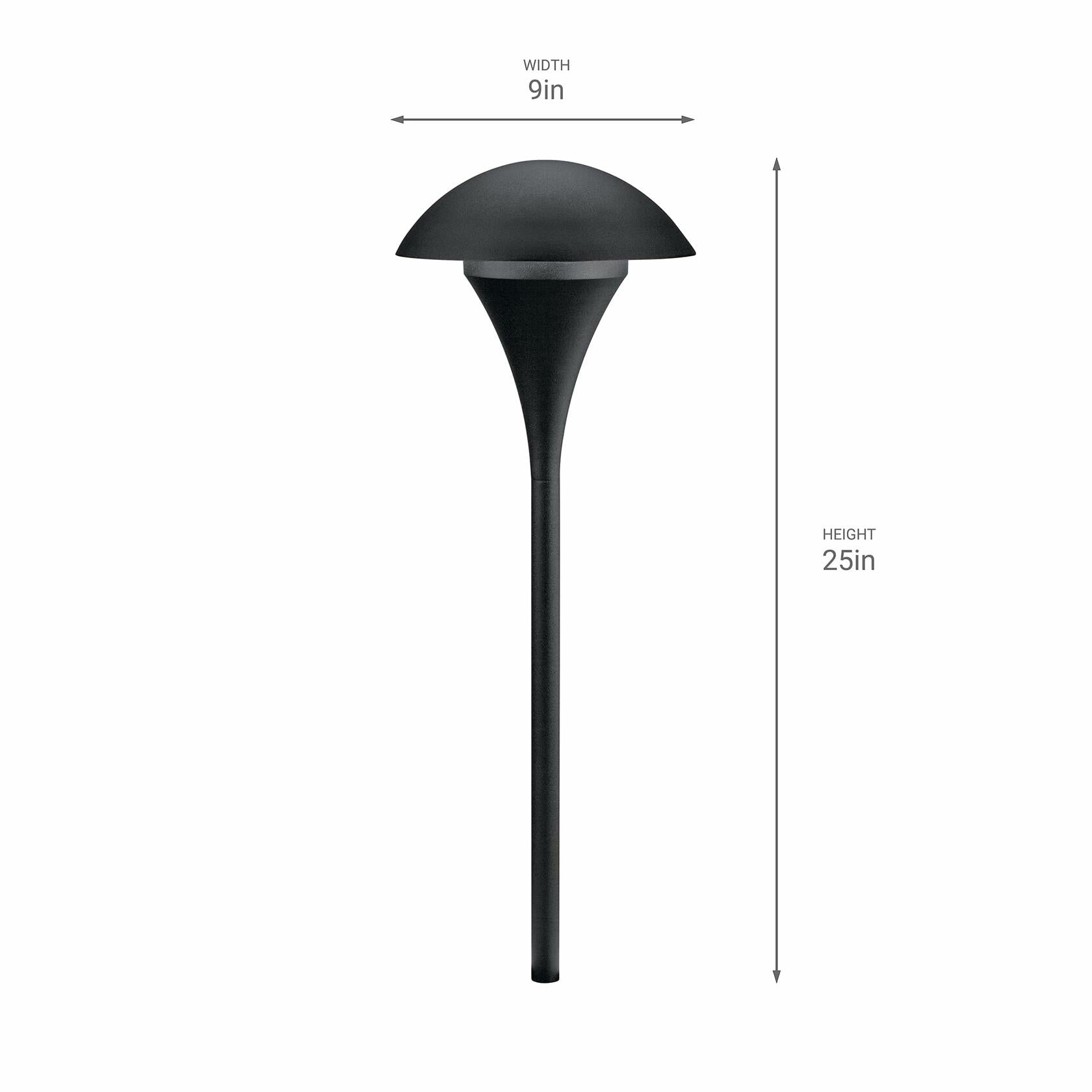 Kichler 15236BKT Eclipse Path & Spread 1-Light 120V, Textured Black