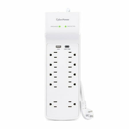 CyberPower Essential Series P1004UC - 3 600 Joule Surge Protector with 2 - 2.4