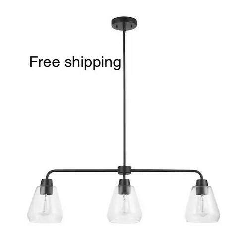 Globe Electric Astrid 3-Light Chandelier with Glass Shades