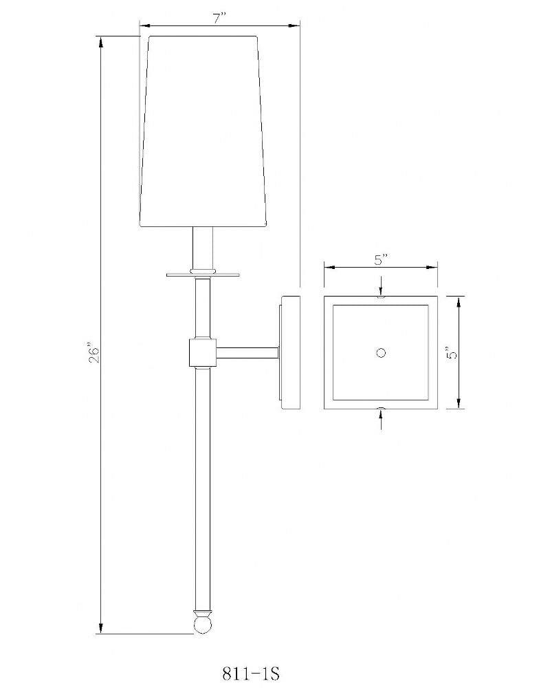 Camila - 1 Light Wall Sconce in Whimsical Style - 5.5 Inches Wide by 26 Inches