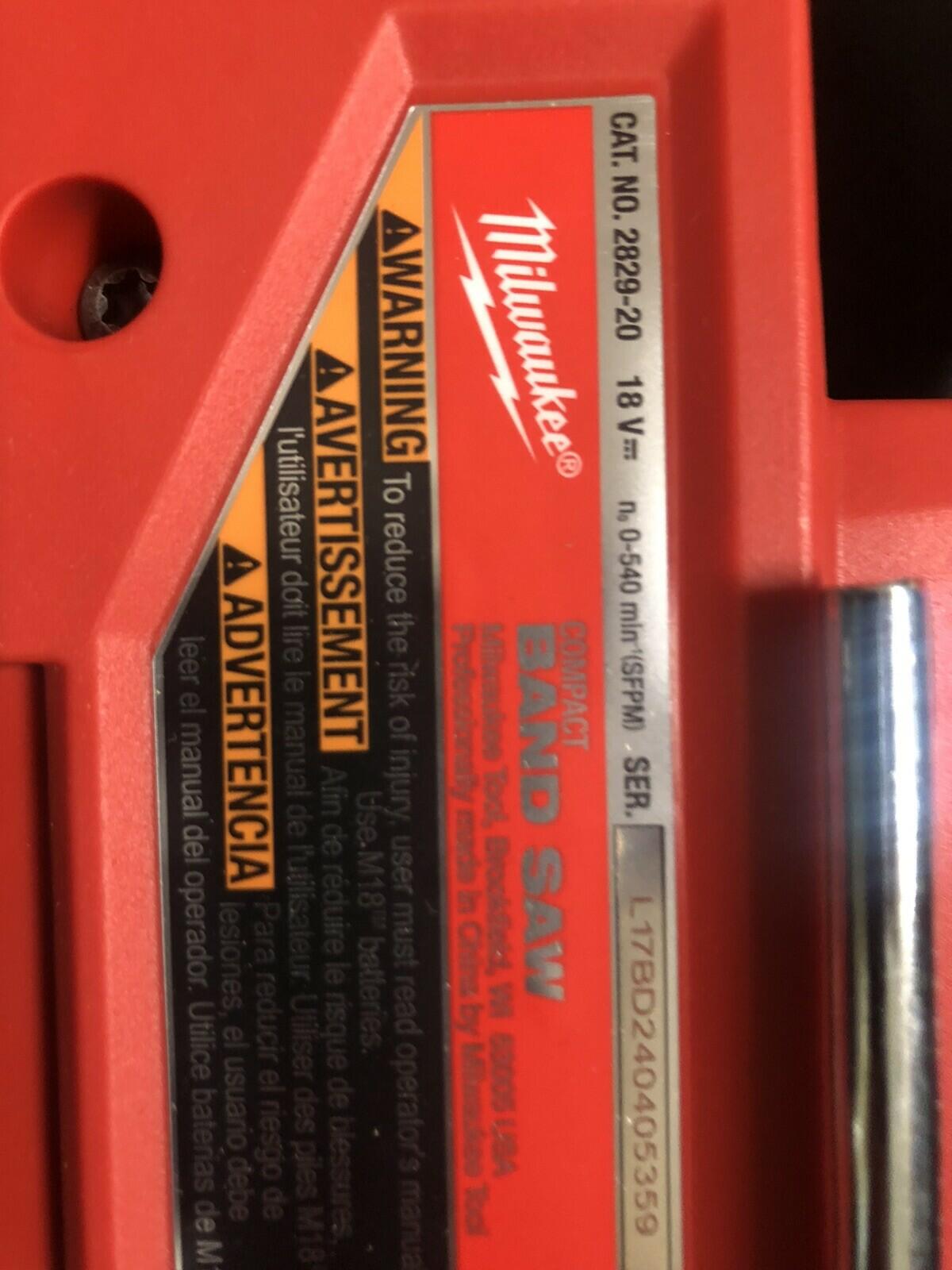 Milwaukee 2729-20 M18 FUEL Deep Cut Band Saw - w Battery M18 XC 5.0