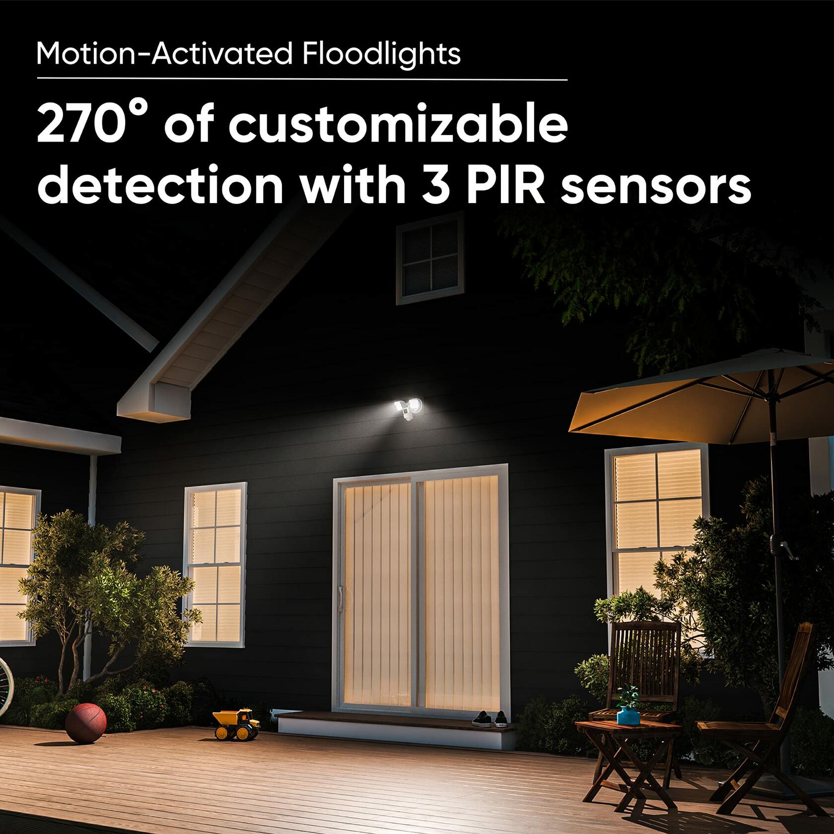 Wyze Cam Floodlight with 2600 Lumen LEDs, Wired 1080p HD IP65 Outdoor Smart