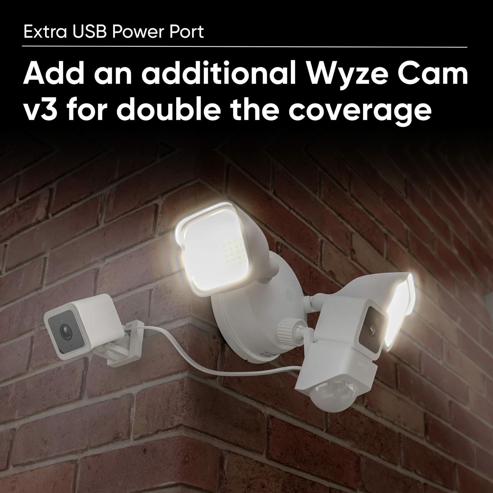 Wyze Cam Floodlight with 2600 Lumen LEDs, Wired 1080p HD IP65 Outdoor Smart