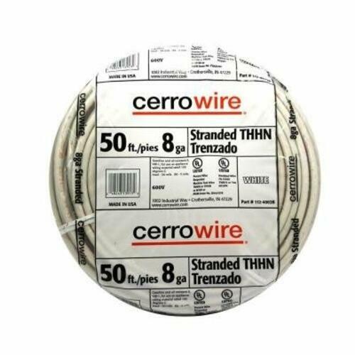 Cerrowire 50 ft. 8-Gauge Stranded THHN Wire - White