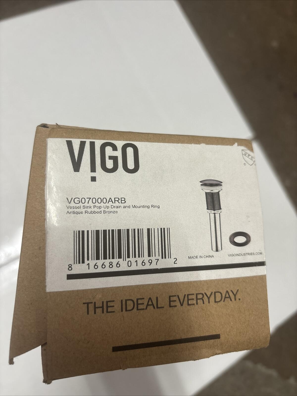 NEW Vigo 1-3/4" Pop-Up Drain Assembly - Less Overflow - Antique Rubbed Bronze