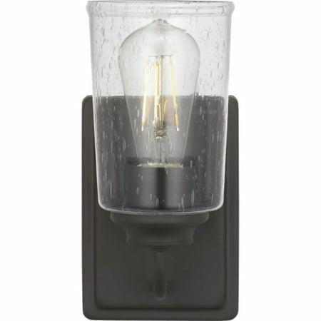 Hampton Bay Evangeline 4.5 in. 1-Light Modern Bronze Indoor Wall Farmhouse
