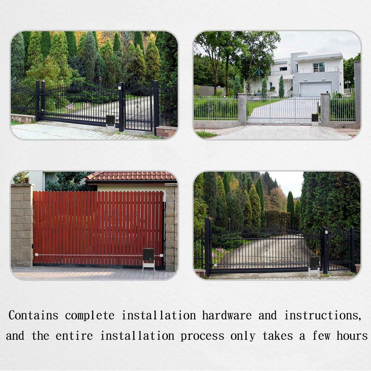 GATEXPERT Sliding Automatic Gate Operator Kit with 2 Remote Controls Slide Gates