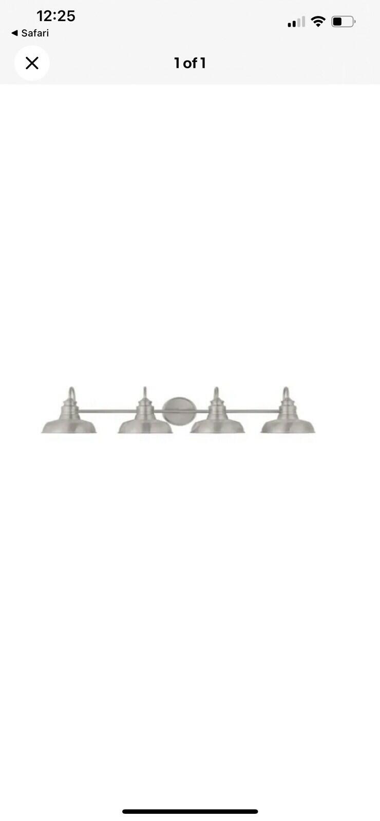 Hampton Bay Elmcroft 38 in. 4-Light Brushed Nickel Modern Vanity Light