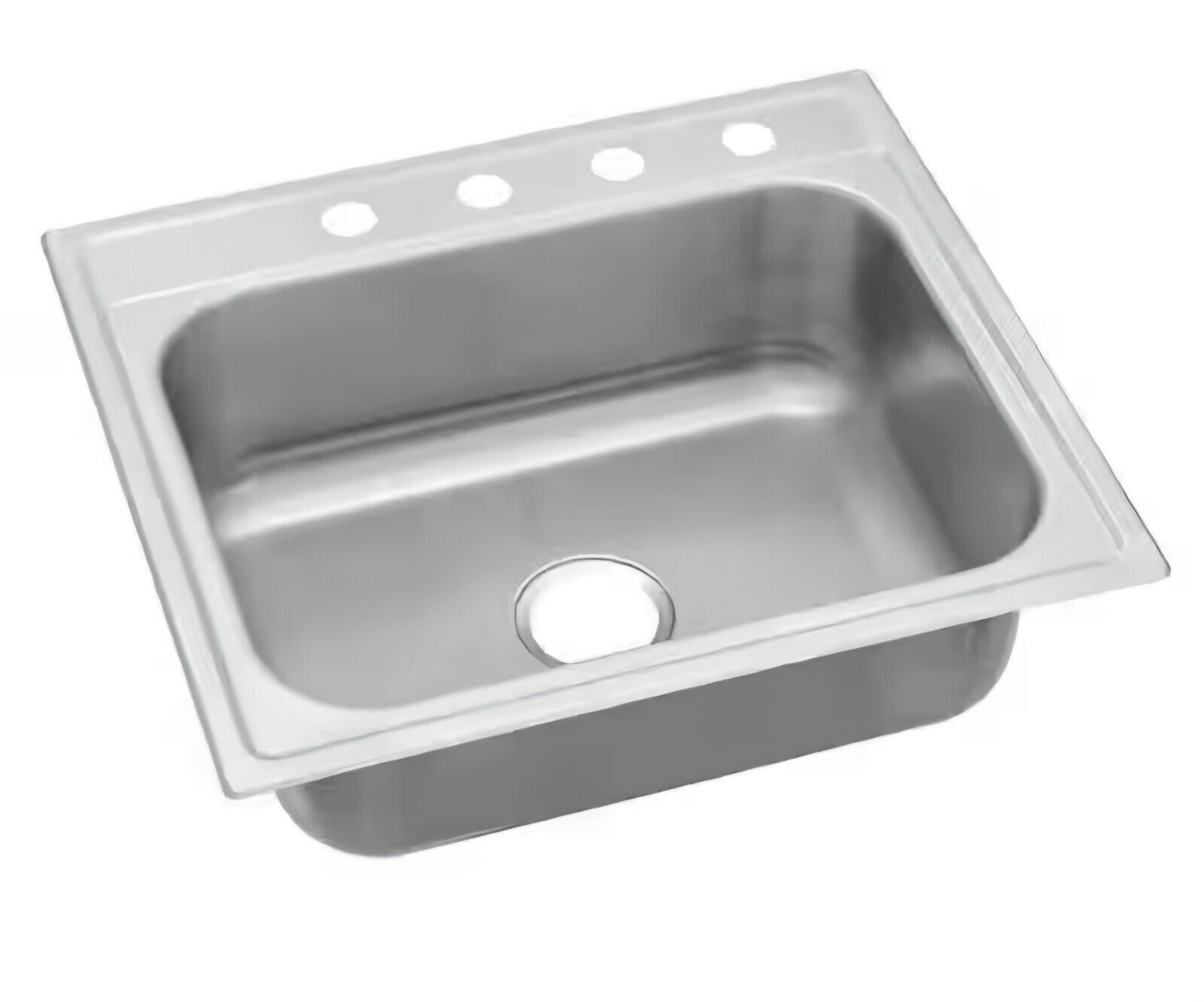Elkay Pergola 25 in. Drop in Single Bowl 20 Gauge Stainless Steel Kitchen Sink