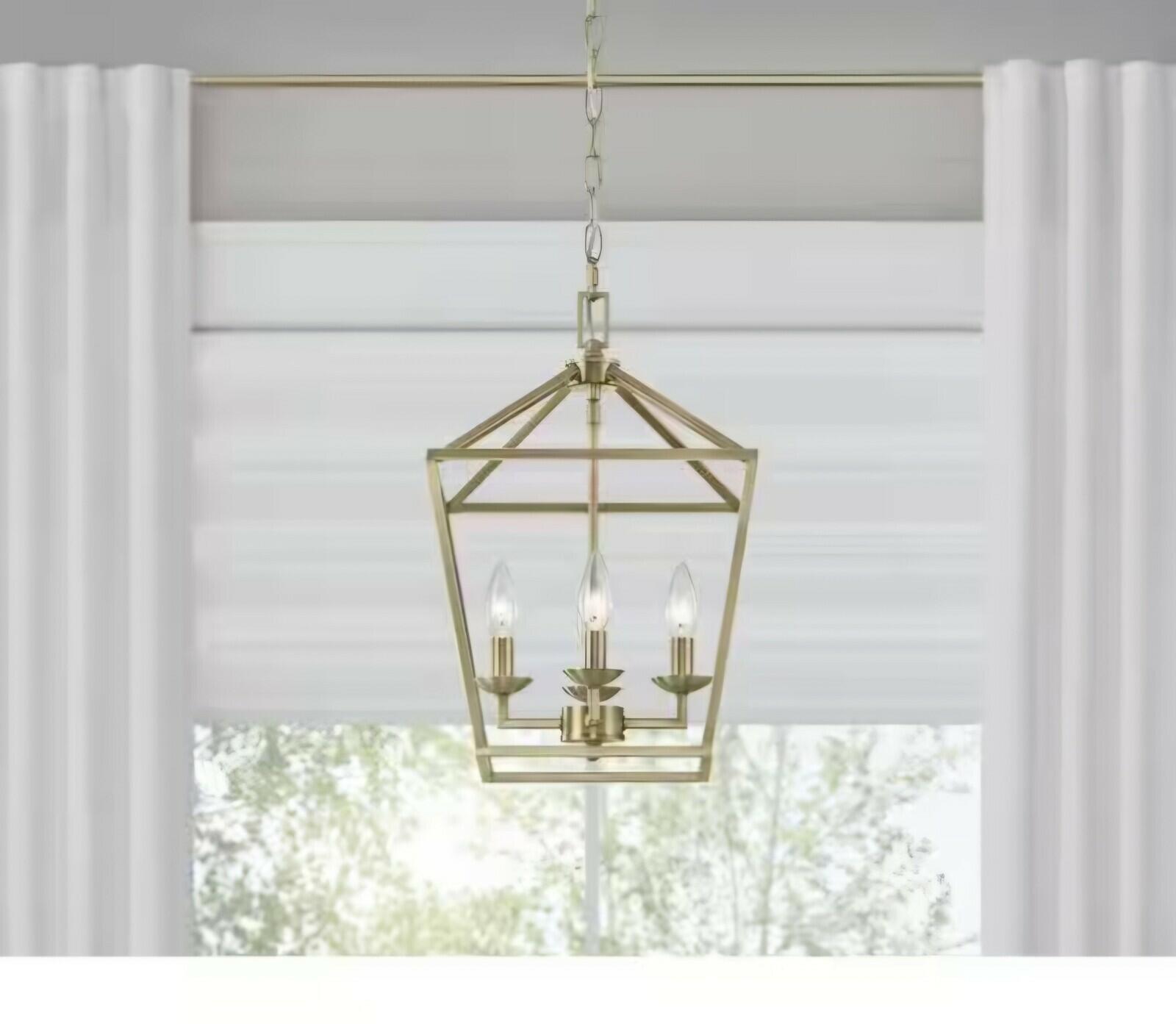 Home Decorators Collection Weyburn 4-Light Gold Farmhouse Chandelier Light