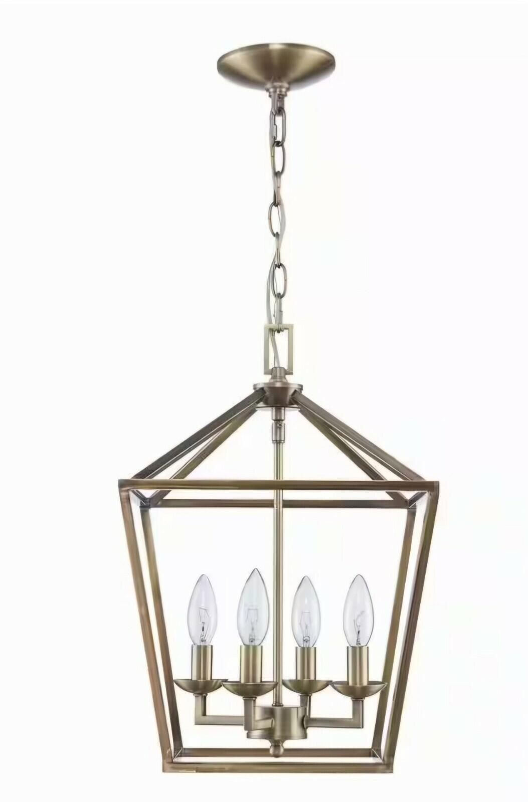 Home Decorators Collection Weyburn 4-Light Gold Farmhouse Chandelier Light
