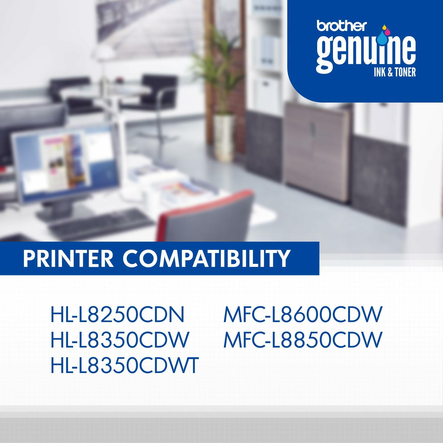 Brother TN-331C DCP-L8400 L8450 HL-L8250 L8350 MFC-L8600 L8650 L8850 Toner Cartridge (Cyan) in Retail Packaging.