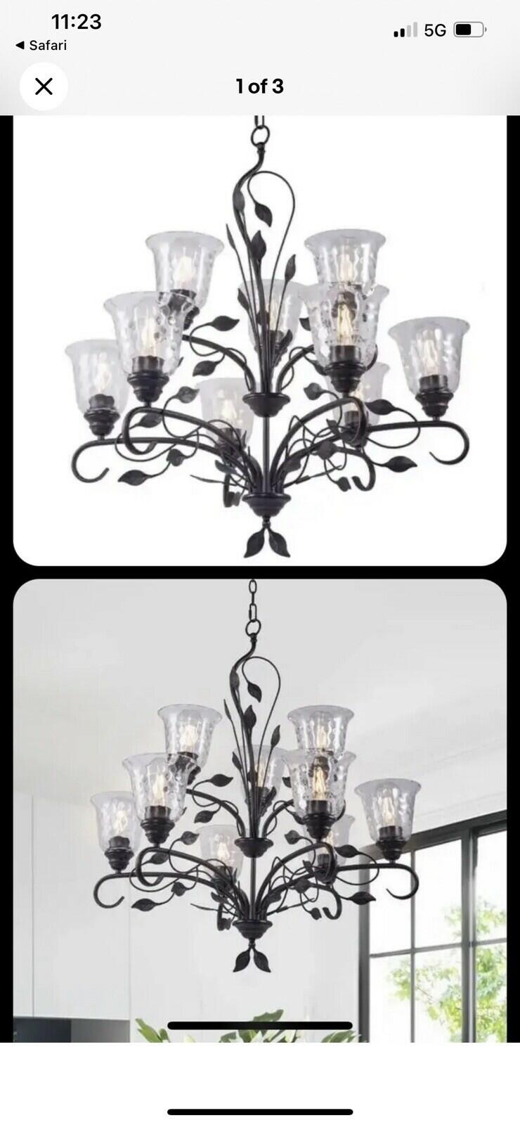 Pia Ricco 9-Light Oil Rubbed Bronze Traditional Candle Style Empire Chandelier