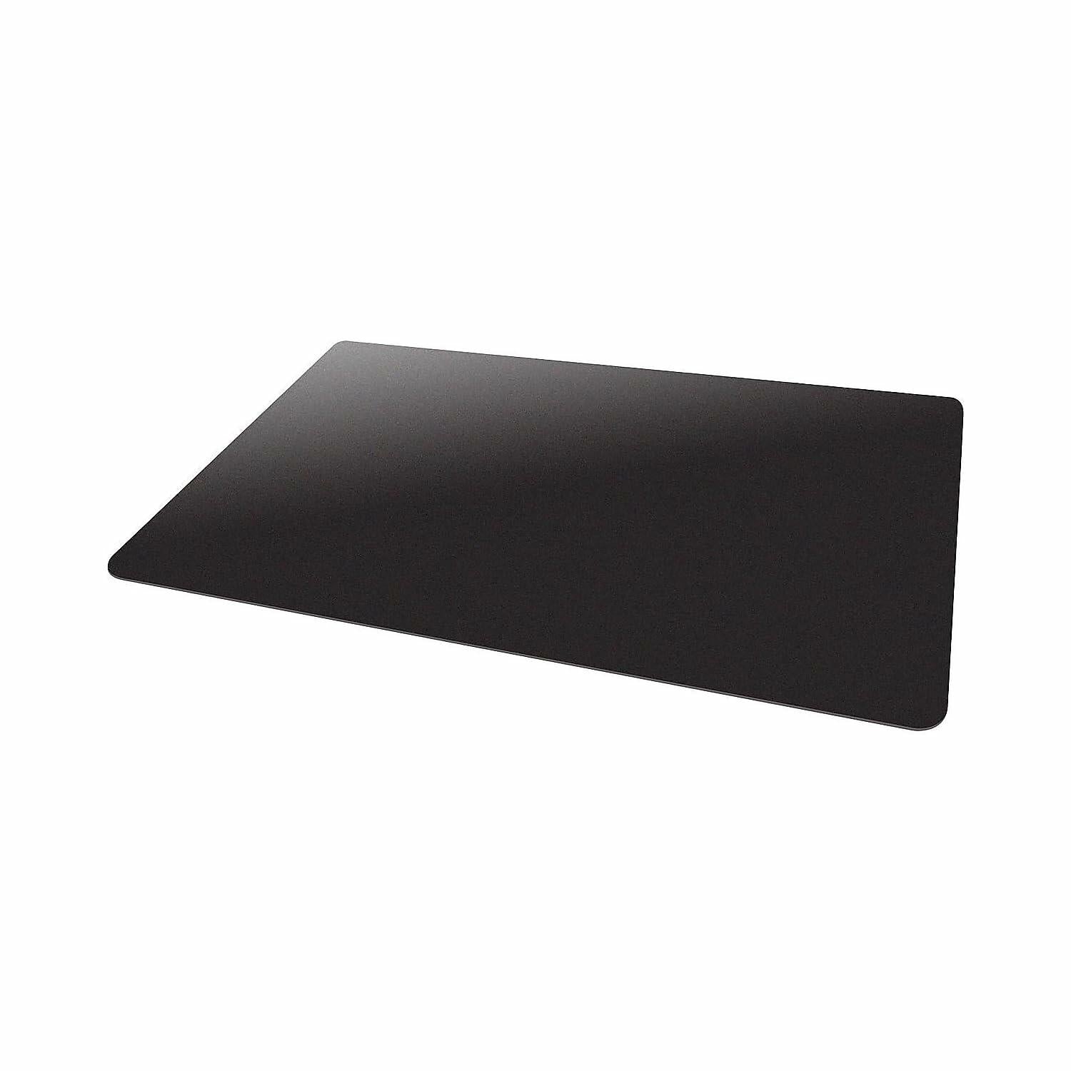 Deflecto EconoMat Chair Mat, for Carpet, Straight Edge, Black, 46” x 60”