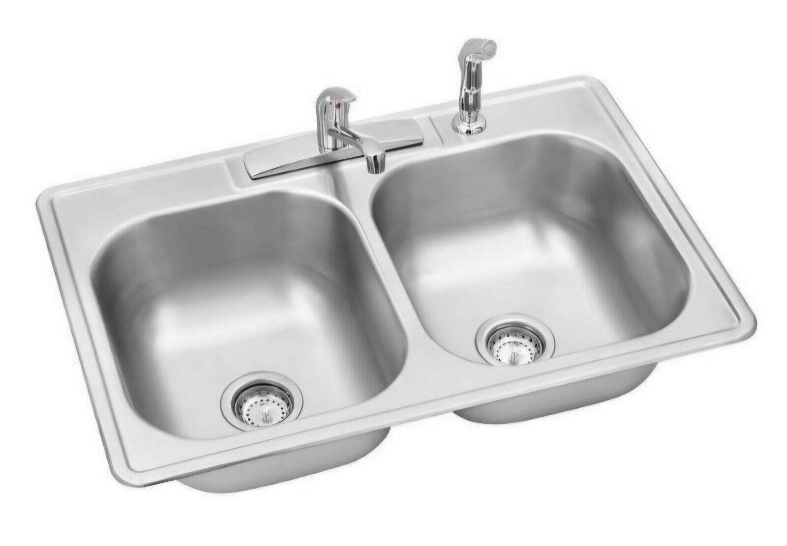 Elkay Swift Install All-in-One Drop-In Stainless Steel 33 X22x8