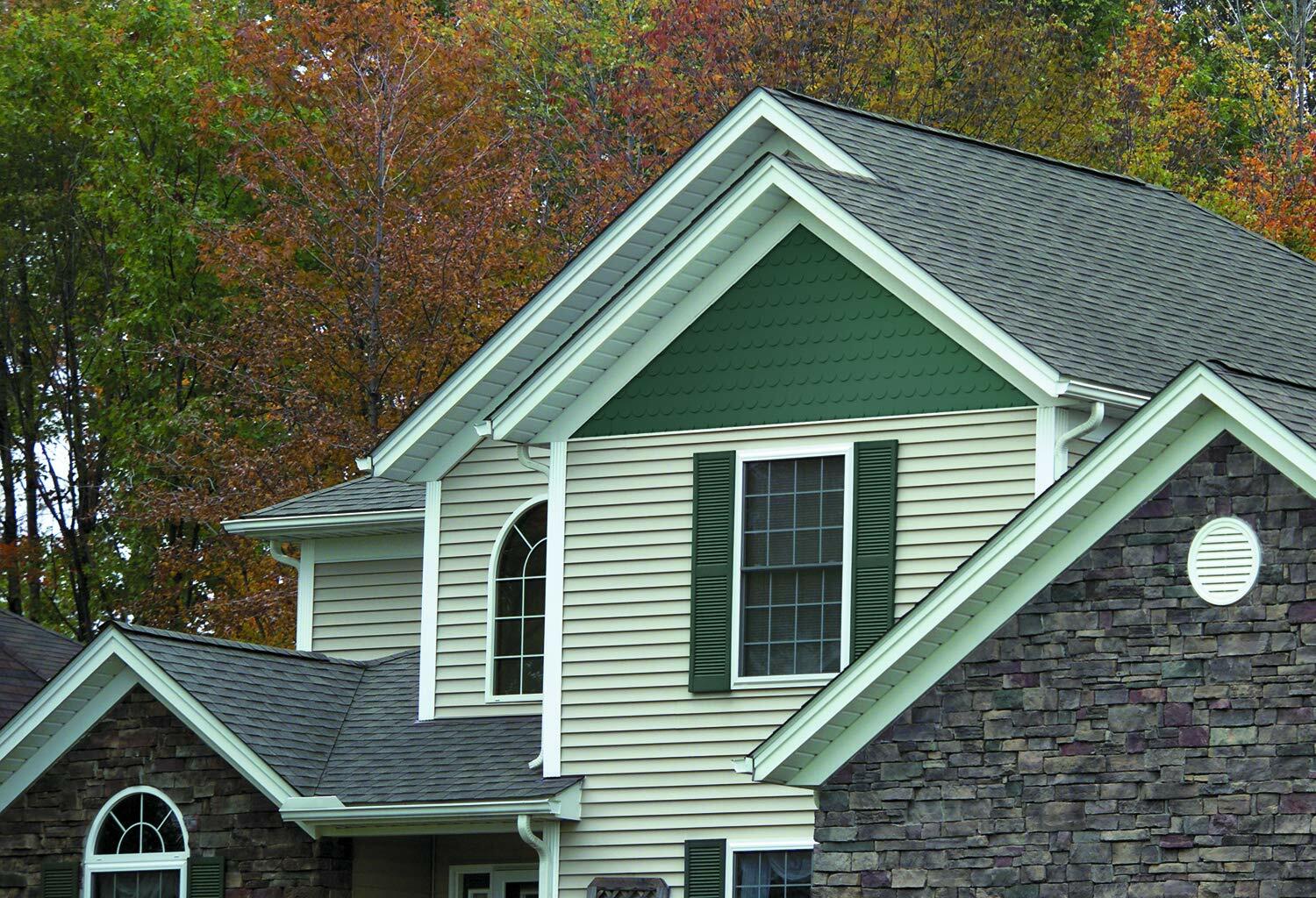 Builders Edge 14.5 in. W x 43 in. H Builders Edge, Standard Cathedral Top Center