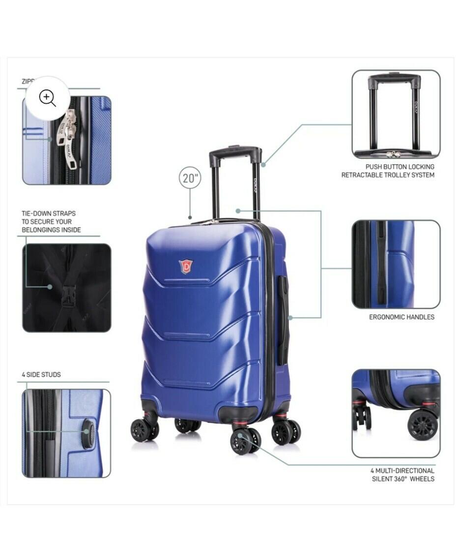 DUKAP Zonix  26" Hard Shell Medium Luggage Spinner Wheel Expandable Suitcase