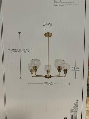 Hampton Bay Florabelle 5-Light Chandelier Gold Clear Globe Glass Shades